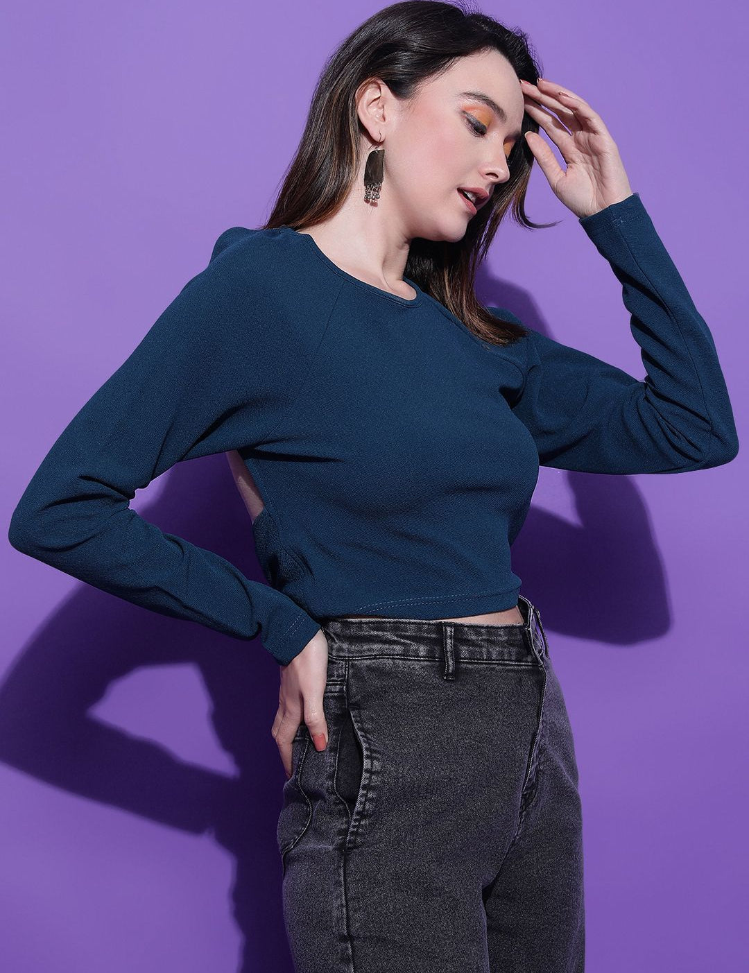 Kotty Women Solid Round Neck Top