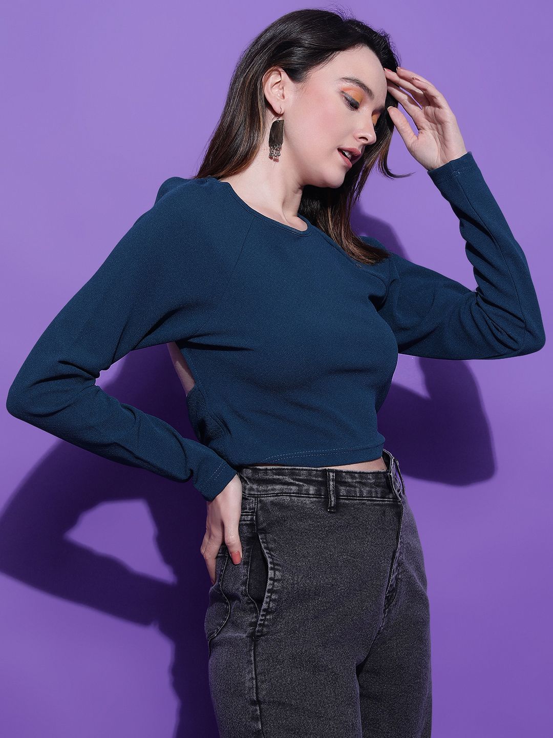 Kotty Women Solid Round Neck Top