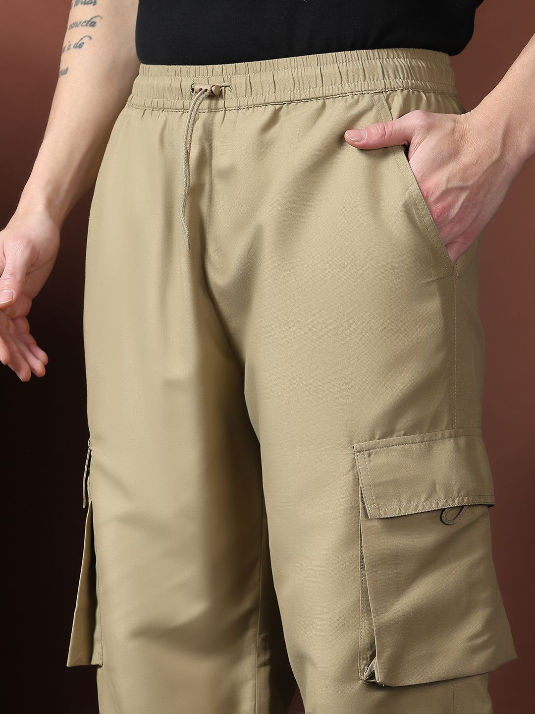 Kotty Men Relaxed Easy Wash Cargos Trousers