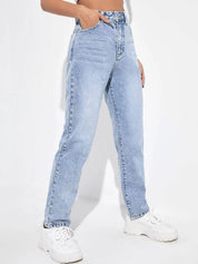 Kotty Women Regular Fit Cotton High-Rise Jeans