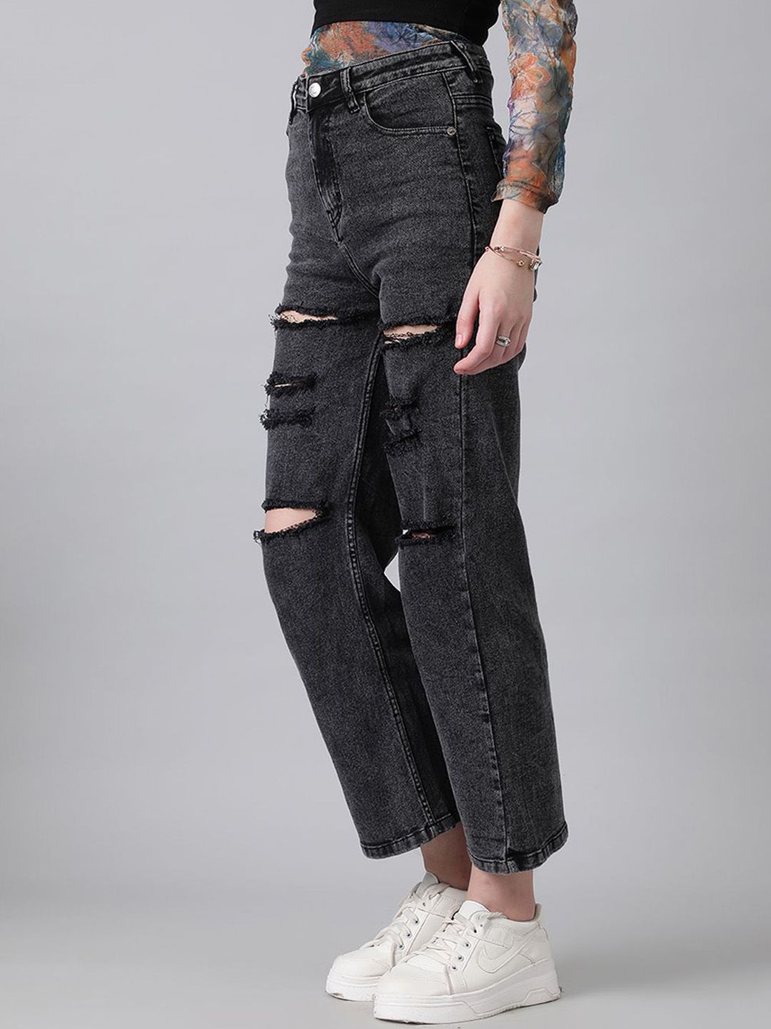 Kotty Women High-Rise Mildly Distressed Stretchable Jeans