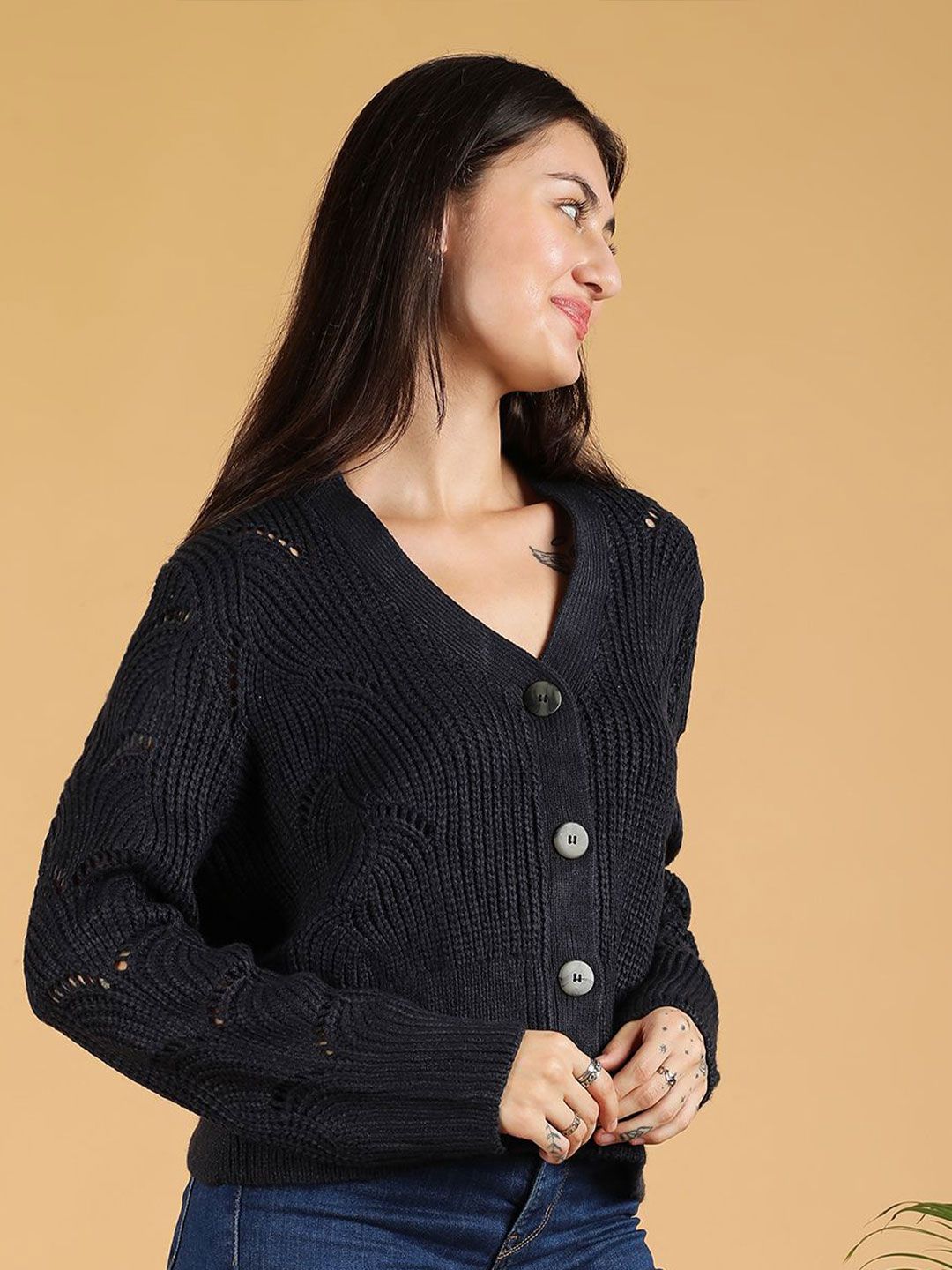 Kotty Women Cable Knit Cardigan