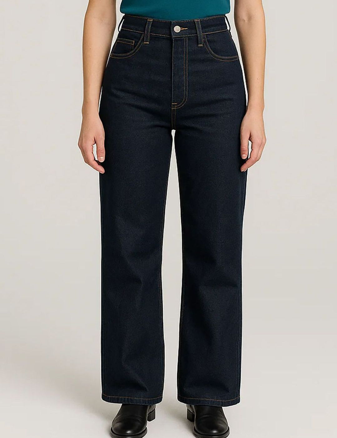 Kotty Women Straight Fit High-Rise No Fade Clean Look Stretchable Jeans