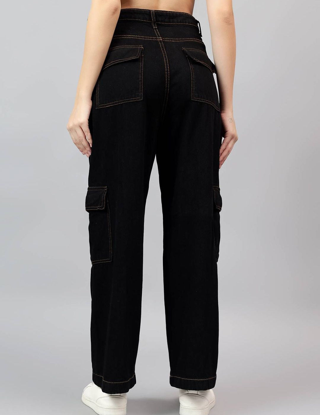 Kotty Women Wide Leg High-Rise Cotton Stretchable Jeans