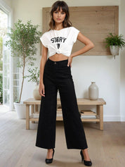 Kotty Women Cotton Flared High-Rise Stretchable Jeans