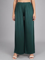 Kotty Women Relaxed Mid-Rise Wide Leg Trousers