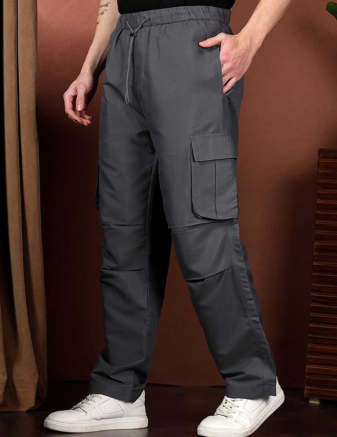 Kotty Men Relaxed Easy Wash Cargos Trousers