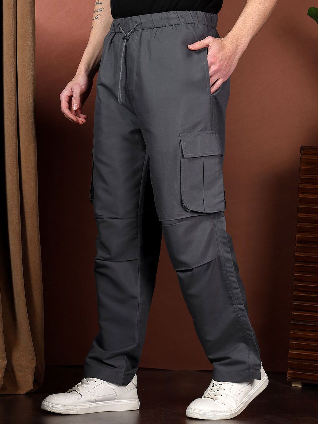 Kotty Men Relaxed Easy Wash Cargos Trousers