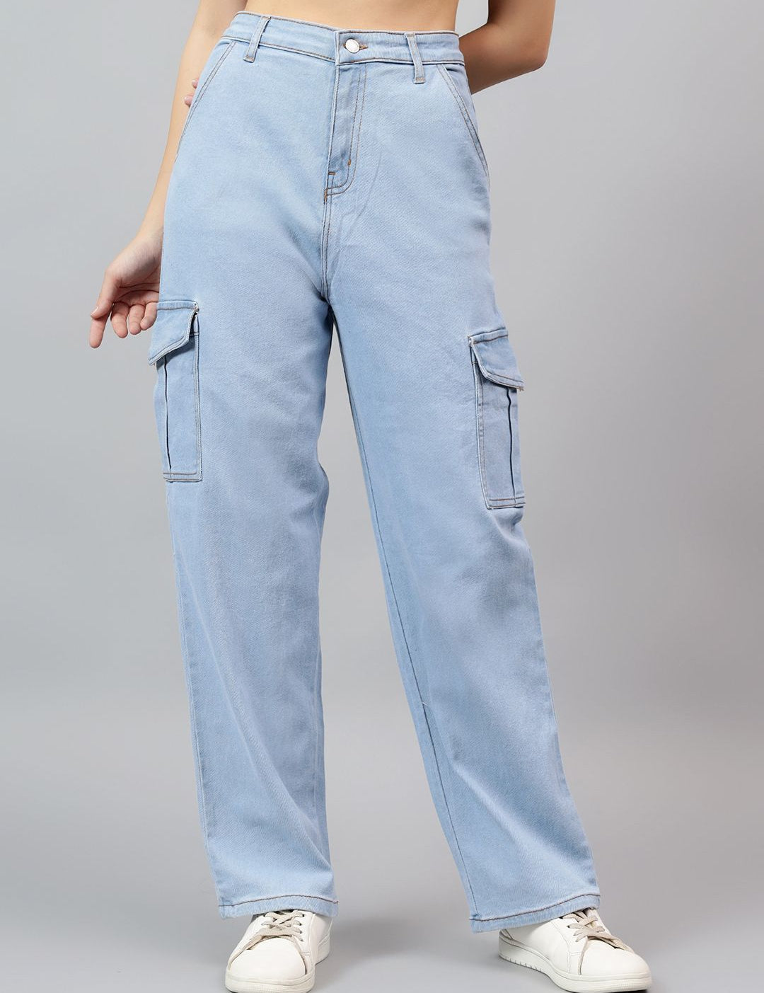 Kotty Women Straight Fit High-Rise Stretchable Jeans