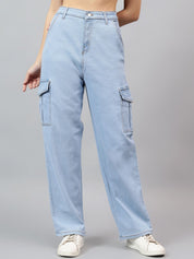 Kotty Women Straight Fit High-Rise Stretchable Jeans