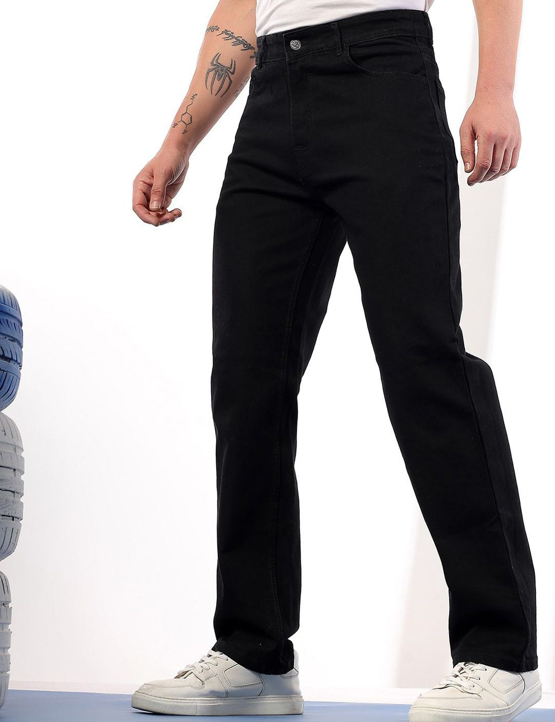 Kotty Men Comfort Regular Fit Mid-Rise Stretchable Jeans