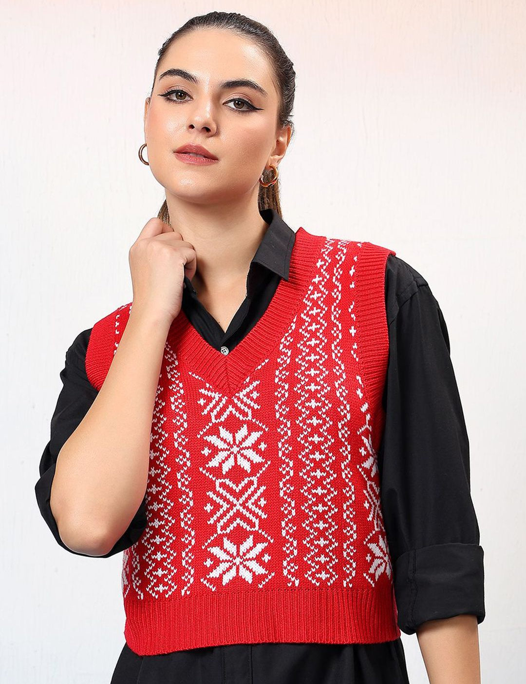 Kotty Women Printed Crop Pullover