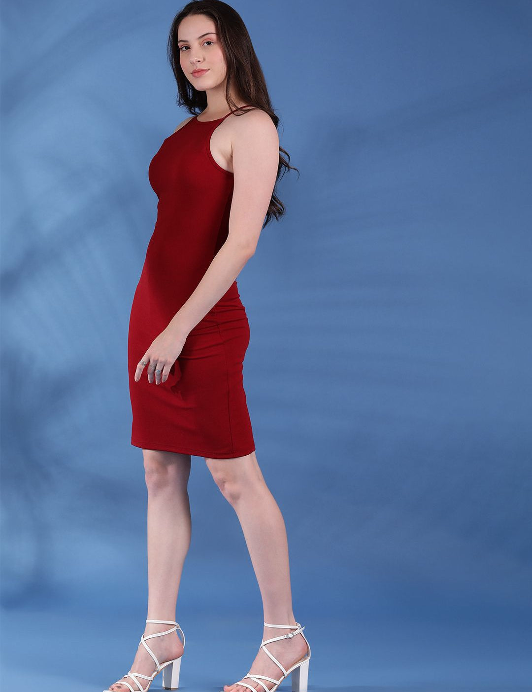 Kotty Women Shoulder Strap Bodycon Mini Dress