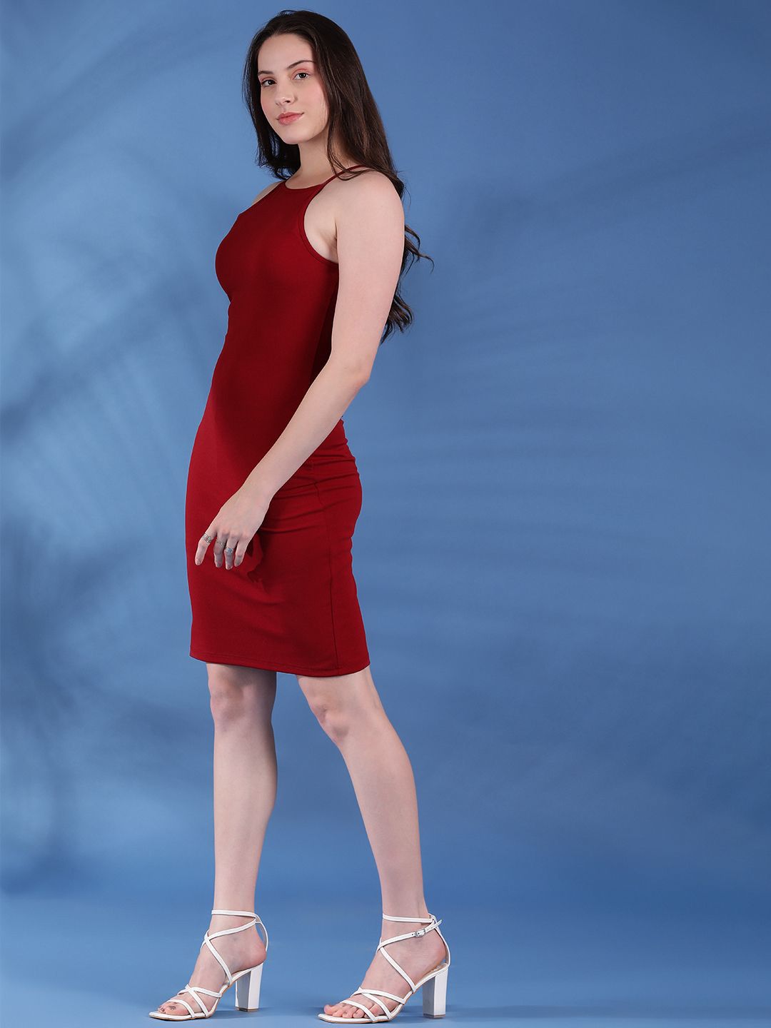 Kotty Women Shoulder Strap Bodycon Mini Dress