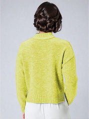 Kotty Women Mock Collar Long Sleeves Pullover Sweater