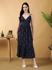 Kotty Women Floral Printed Fit & Flare Midi Dress