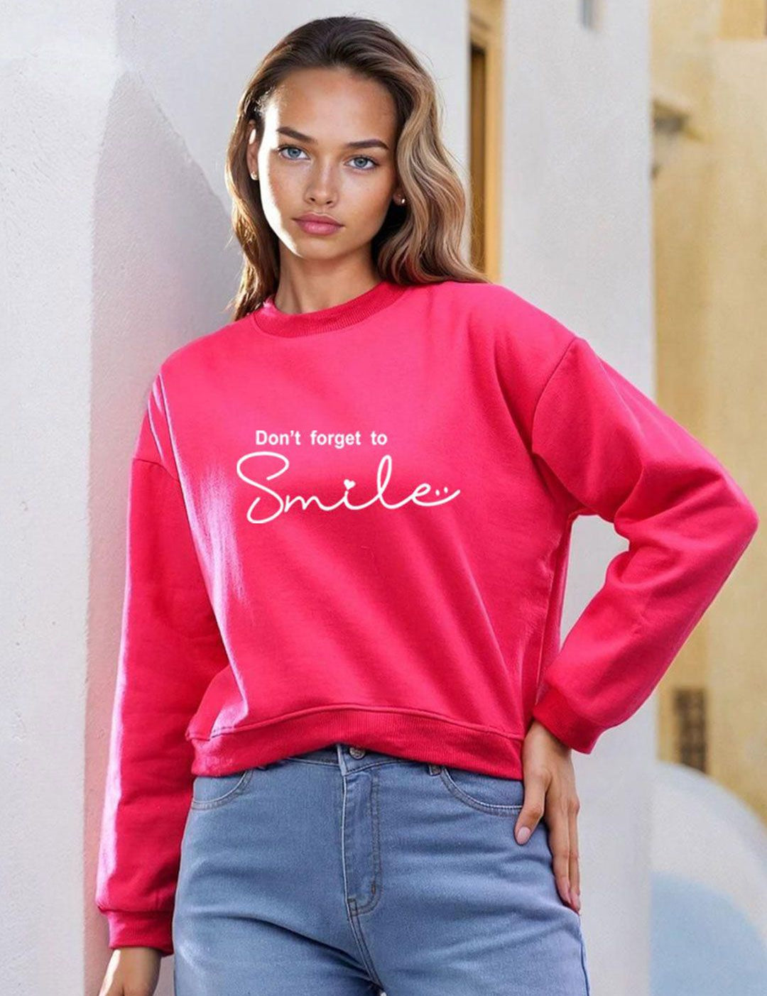 Kotty Women Typography Printed Full Sleeve Sweatshirt