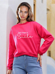 Kotty Women Typography Printed Full Sleeve Sweatshirt