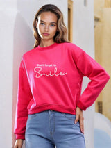 Kotty Women Typography Printed Full Sleeve Sweatshirt