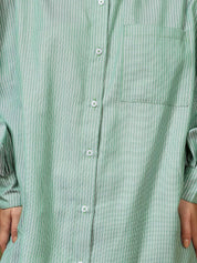 Kotty Women Opaque Printed Casual Oversized Shirt