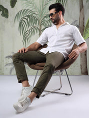 Kotty Men Vertical Stripes Casual Shirt