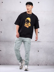Kotty Men Graphic Printed Round Neck Cotton Oversized T-Shirt