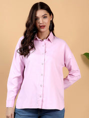 Kotty Women Spread Collar Long Sleeves Shirt