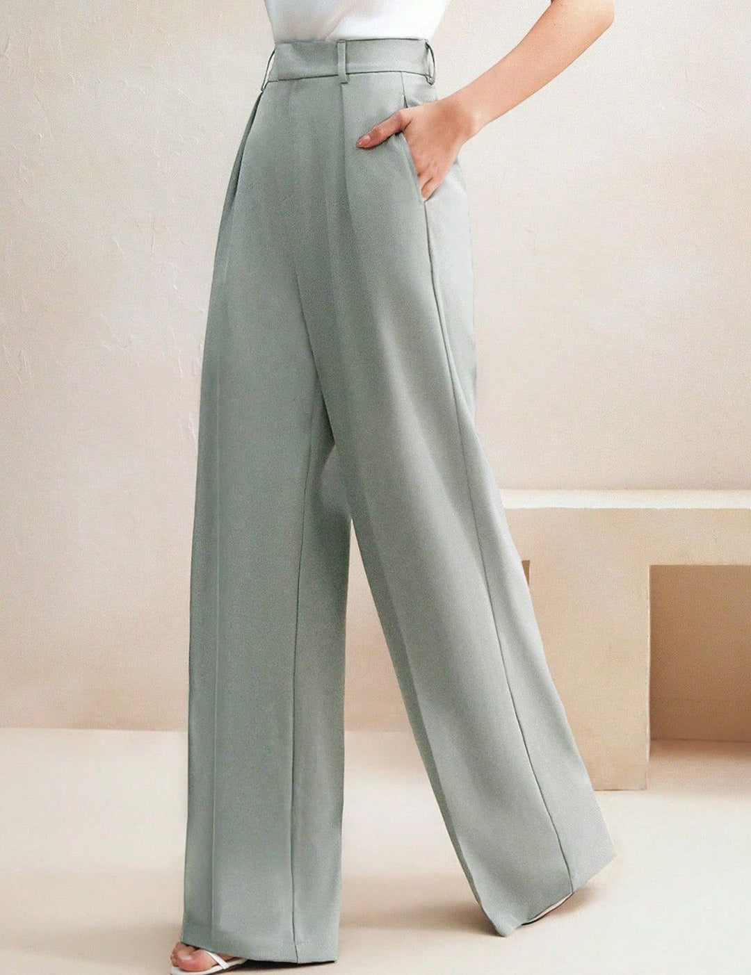 Kotty Women High-Rise Easy Wash Single Pleated Trousers