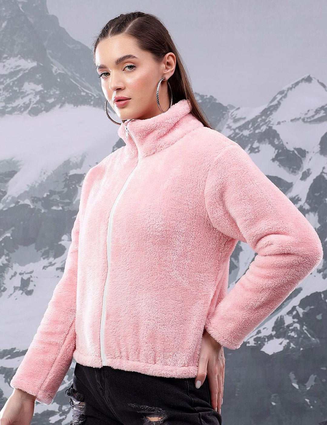 Kotty Women Mock Collar Sweatshirt