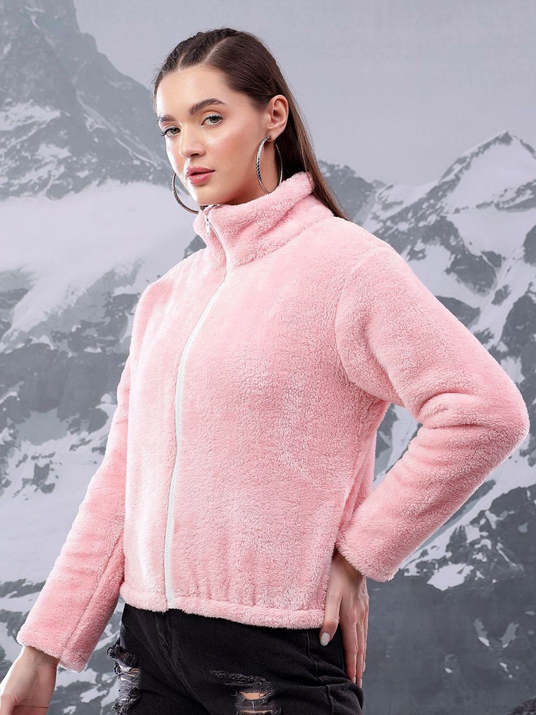 Kotty Women Mock Collar Sweatshirt