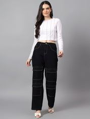 Kotty Women Straight Fit High-Rise Stretchable Jeans