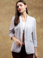 Kotty Women Solid Shawl Collar Front Open Overcoat