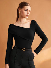 Kotty Women Cotton Long Sleeve Ribbed Top