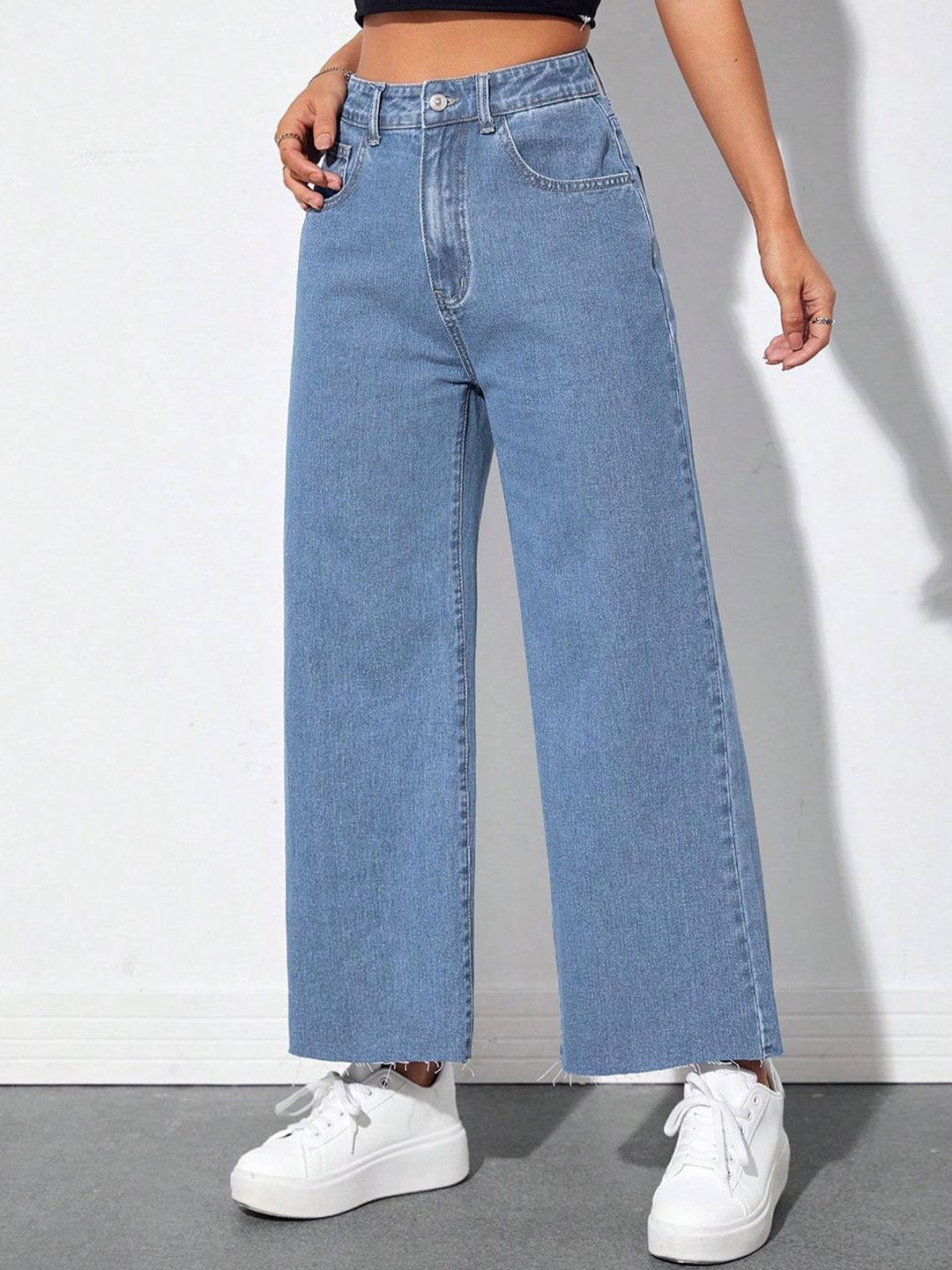 Kotty Women Jean High-Rise Wide Leg Stretchable Jeans