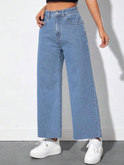 Kotty Women Jean High-Rise Wide Leg Stretchable Jeans