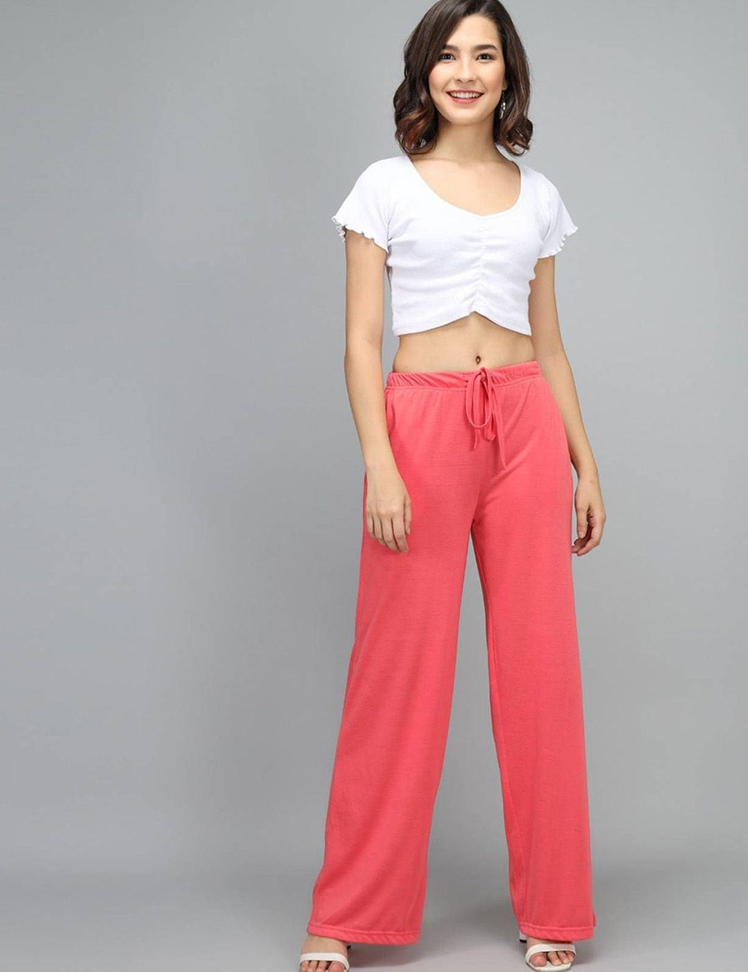 Kotty Women Solid Relaxed Mid-Rise Trousers
