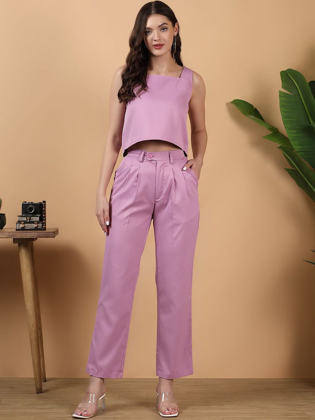 Kotty Sleeveless Crop Top With Trouser 