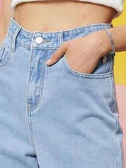 Kotty Women Straight Fit High-Rise Stretchable Jeans