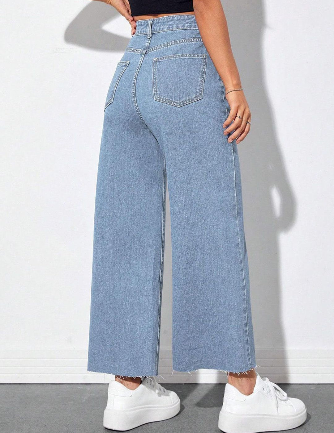 Kotty Women Jean Wide Leg High-Rise Stretchable Jeans