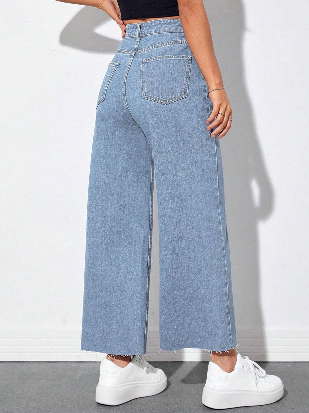 Kotty Women Jean Wide Leg High-Rise Stretchable Jeans