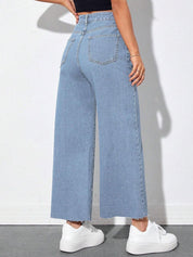 Kotty Women Jean Wide Leg High-Rise Stretchable Jeans