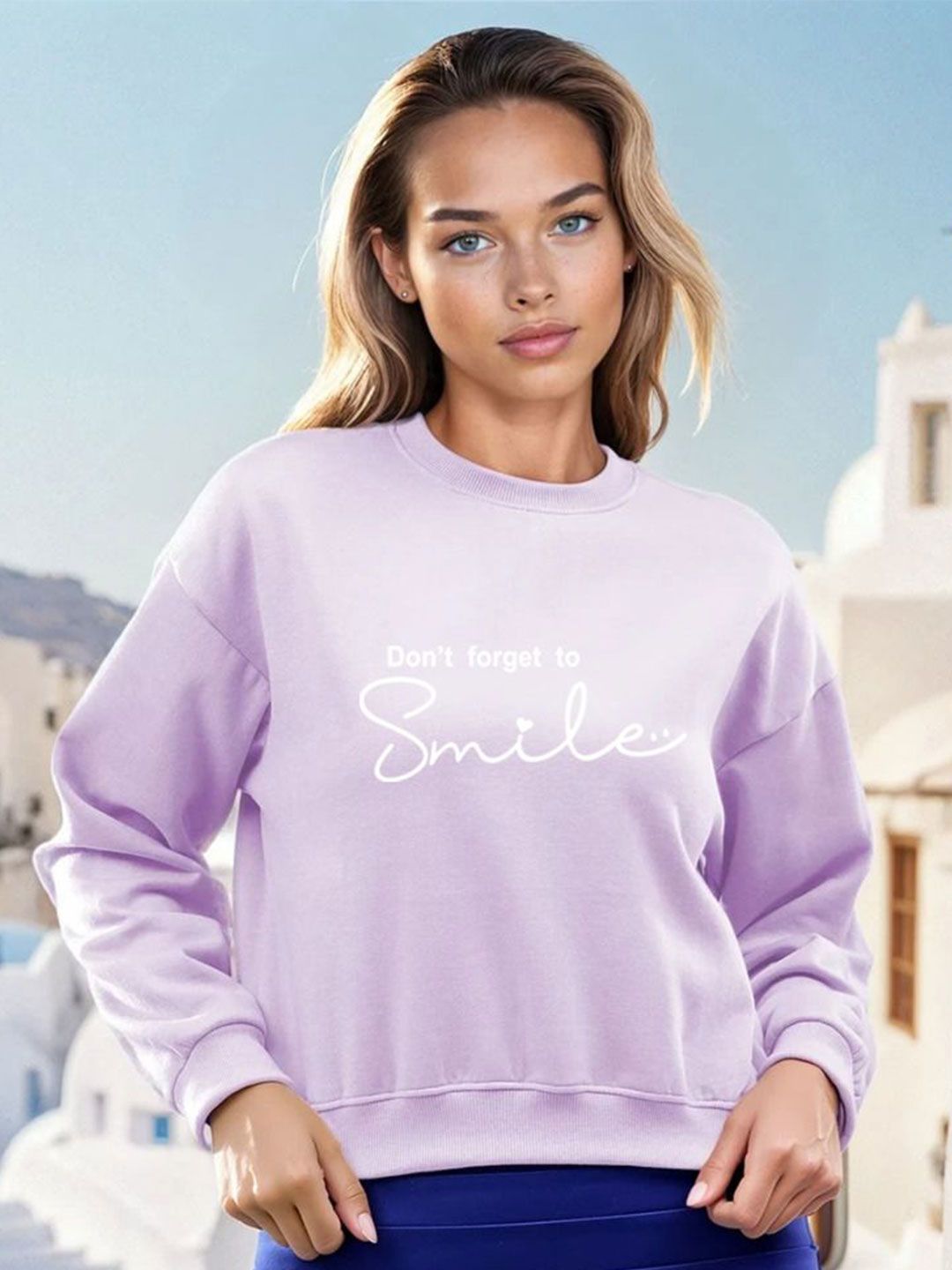 Kotty Women Full Sleeve Typography Printed Sweatshirt