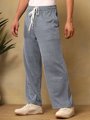 Kotty Men Geometric Printed Relaxed Fit Mid-Rise Trouser