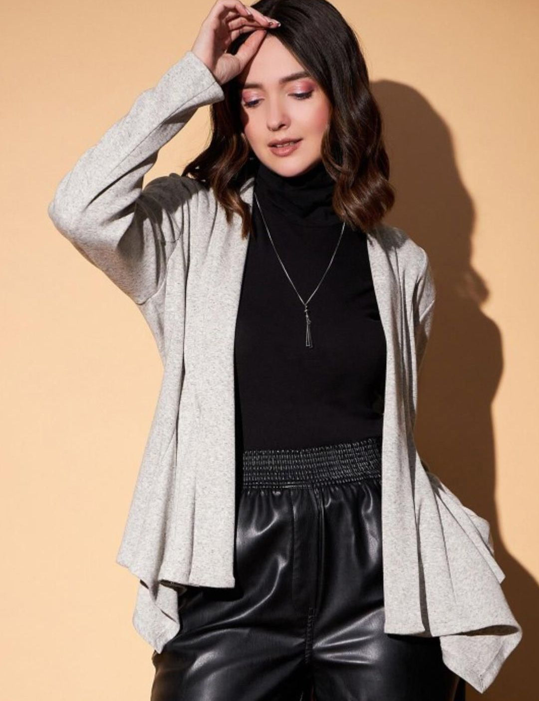 Kotty Grey Open Front Shrug