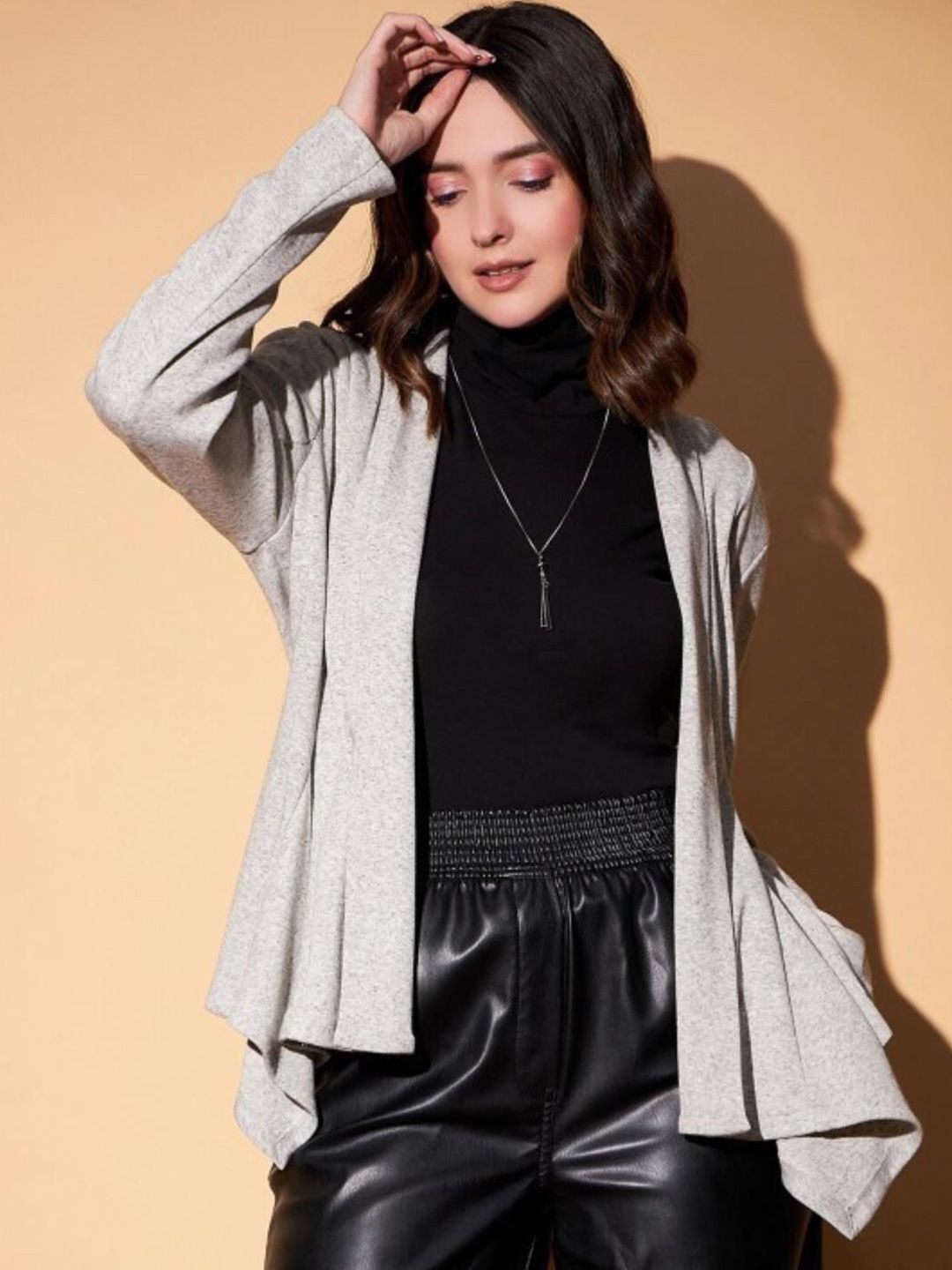 Kotty Grey Open Front Shrug