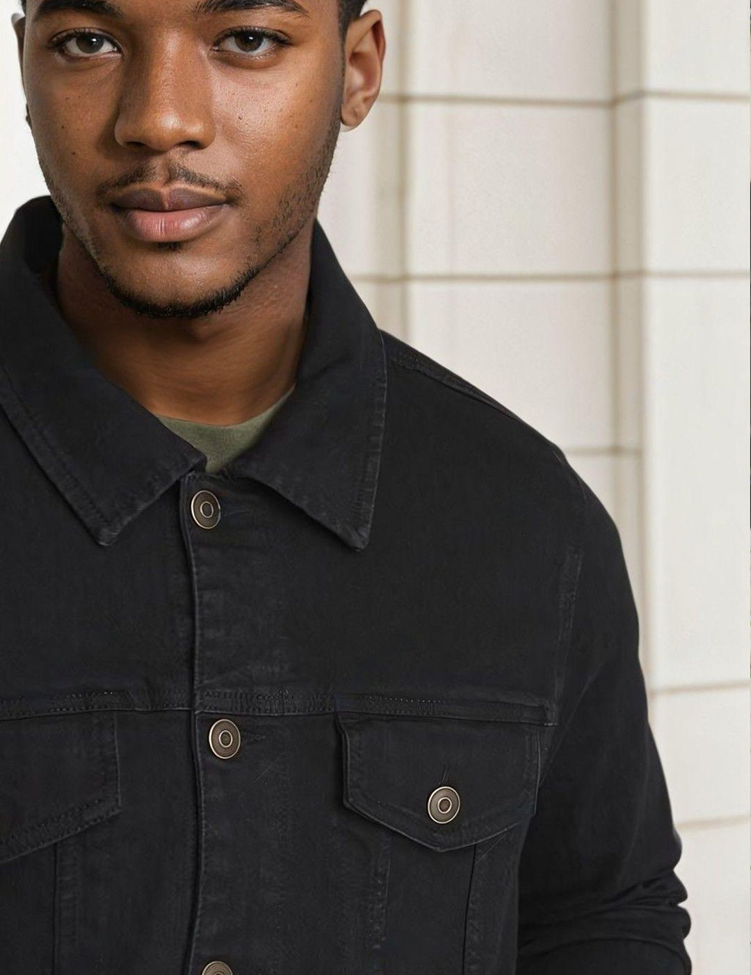 Kotty Men Solid Denim Jacket