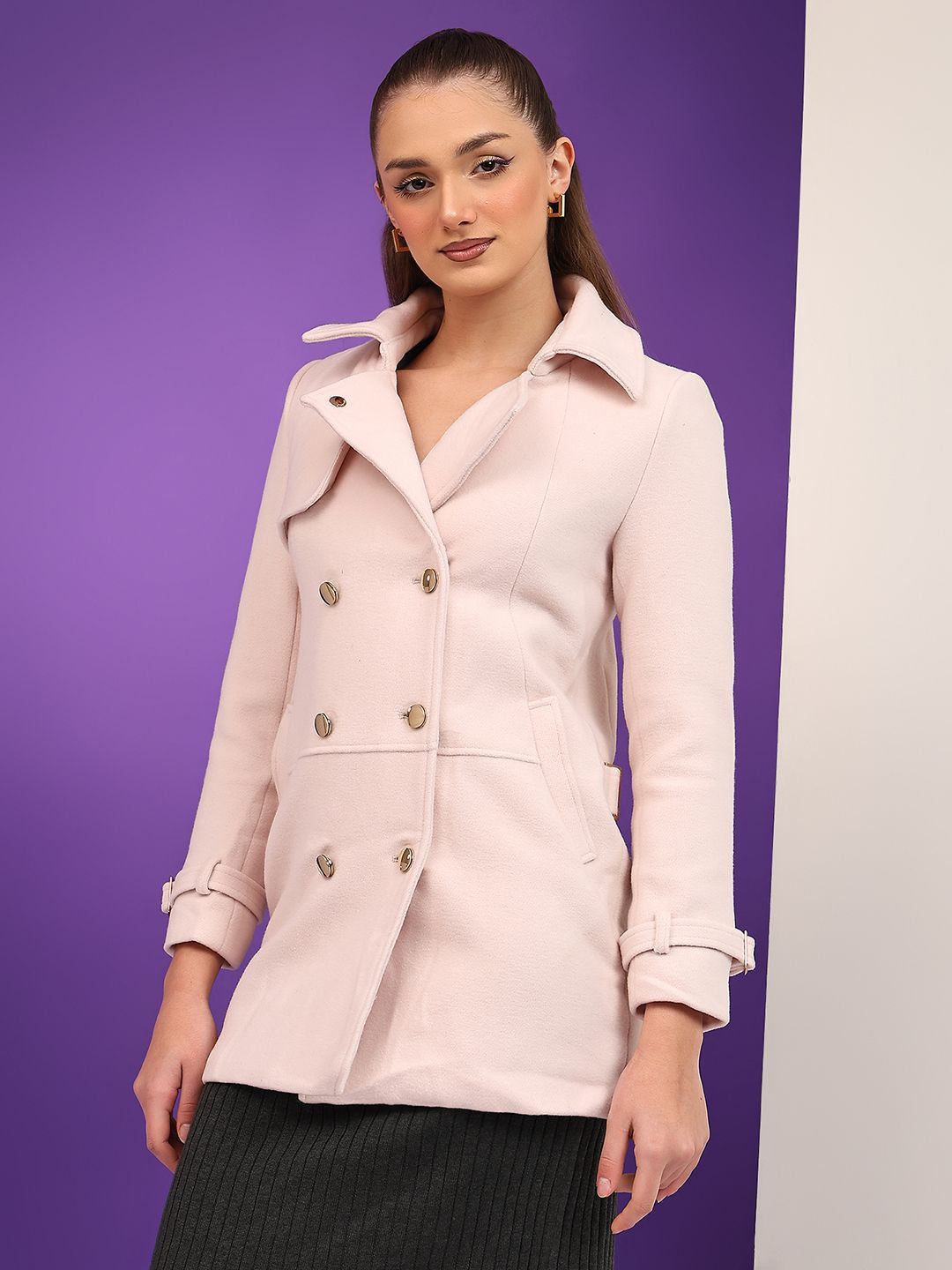 Kotty Women Double Breasted Overcoat