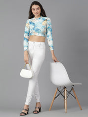 Kotty Floral Print Crop Top