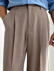 Kotty Men High-Rise Easy Wash Wide Leg Trousers