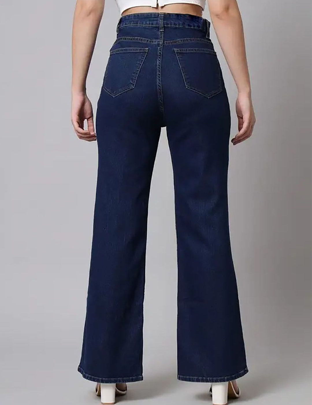 Kotty Women Bootcut High-Rise Stretchable Cotton  Jeans